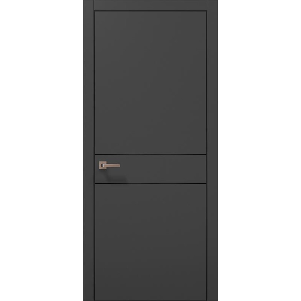 Двері Папа Карло Plato PL-07 Ч, кромка алюміній чорний