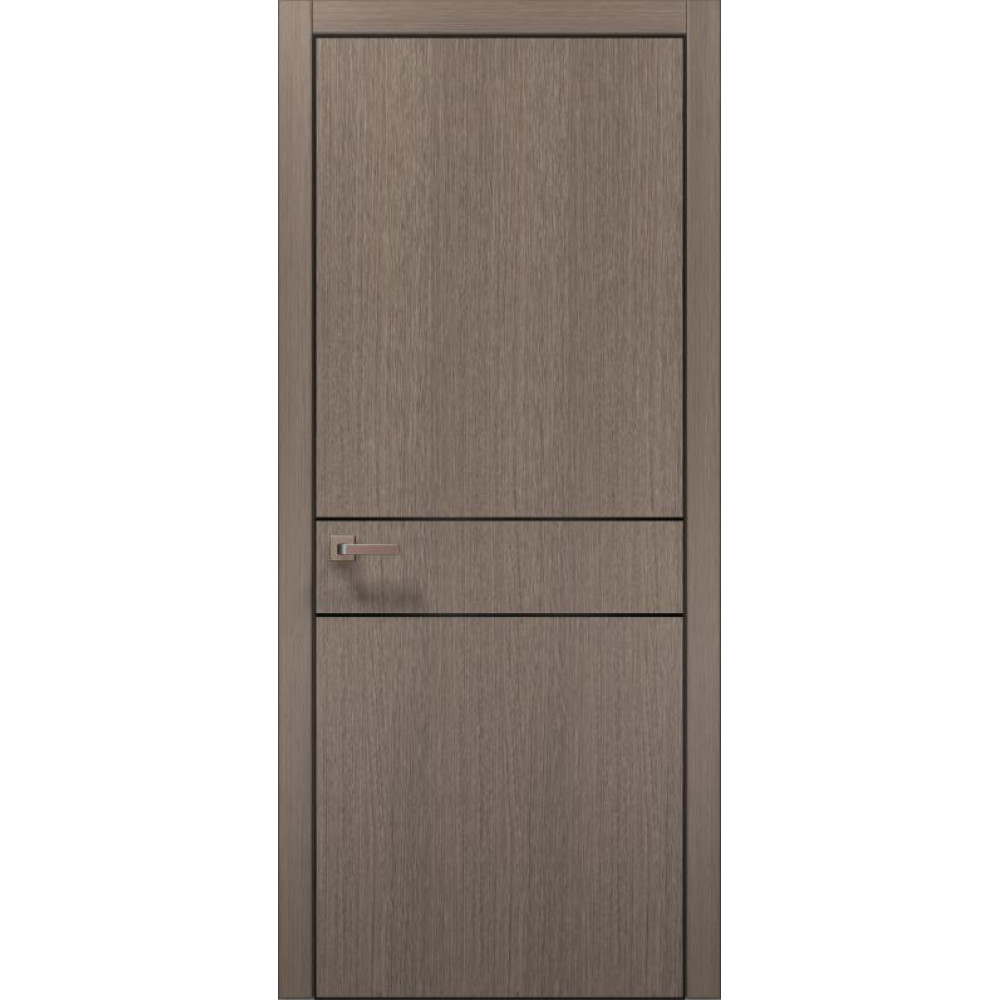 Двері Папа Карло Plato PL-07 Ч, кромка алюміній чорний