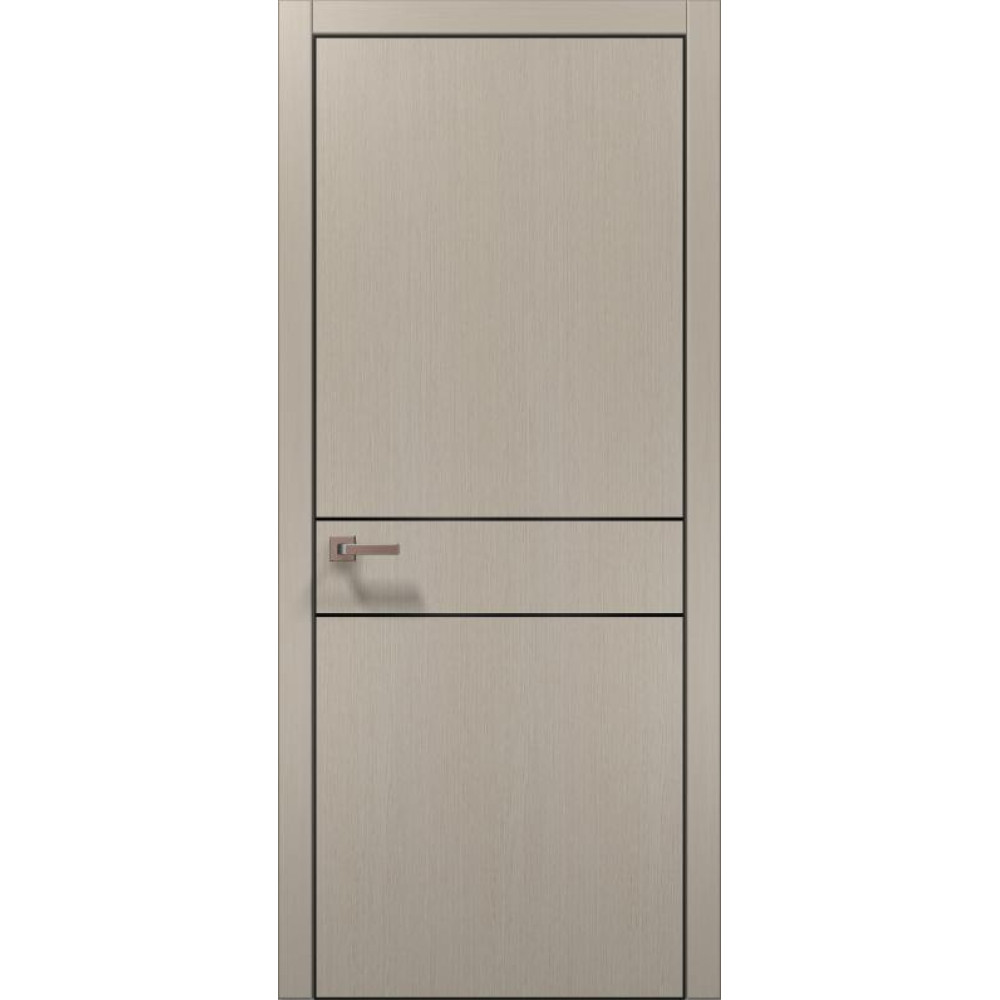 Двері Папа Карло Plato PL-07 Ч, кромка алюміній чорний