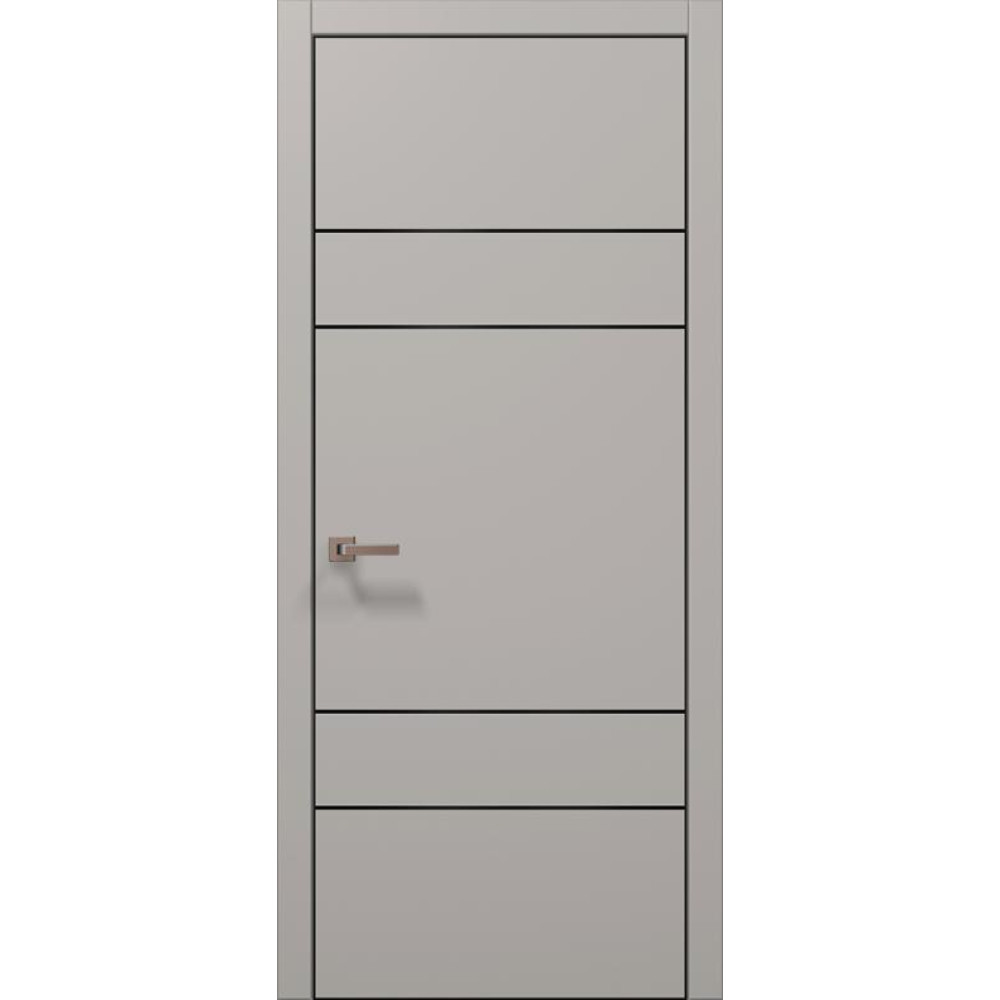 Двері Папа Карло Plato PL-09 Ч, кромка алюміній чорний