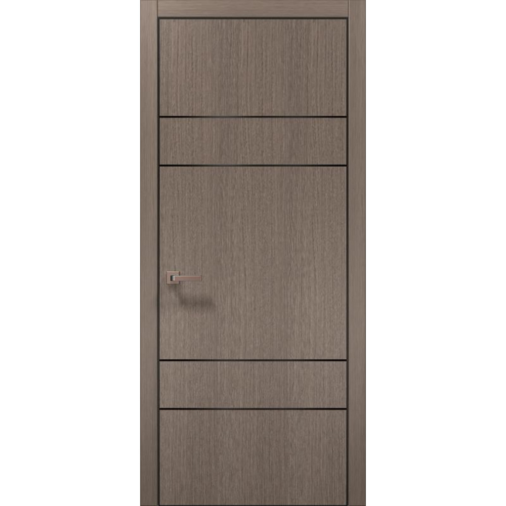 Двері Папа Карло Plato PL-09 Ч, кромка алюміній чорний