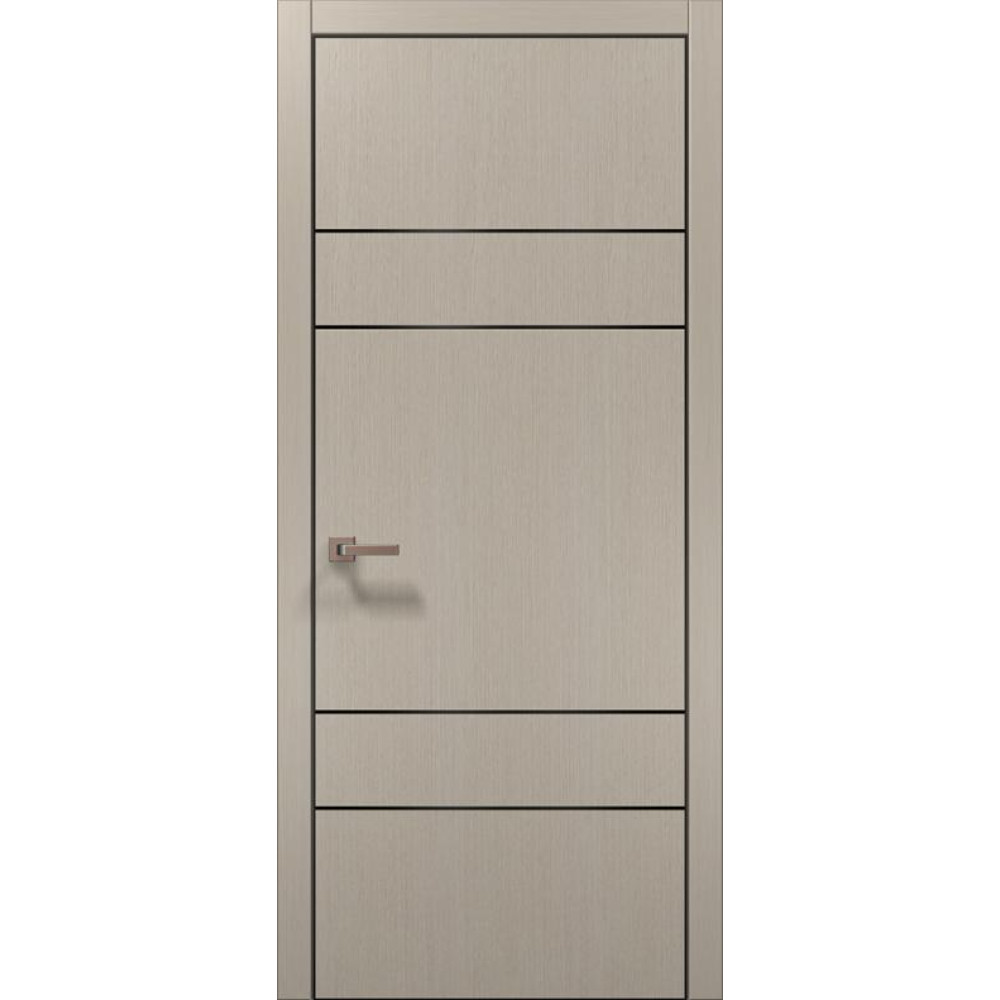 Двері Папа Карло Plato PL-09 Ч, кромка алюміній чорний