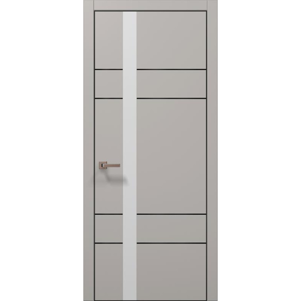 Двері Папа Карло Plato PL-10 Ч, кромка алюміній чорний
