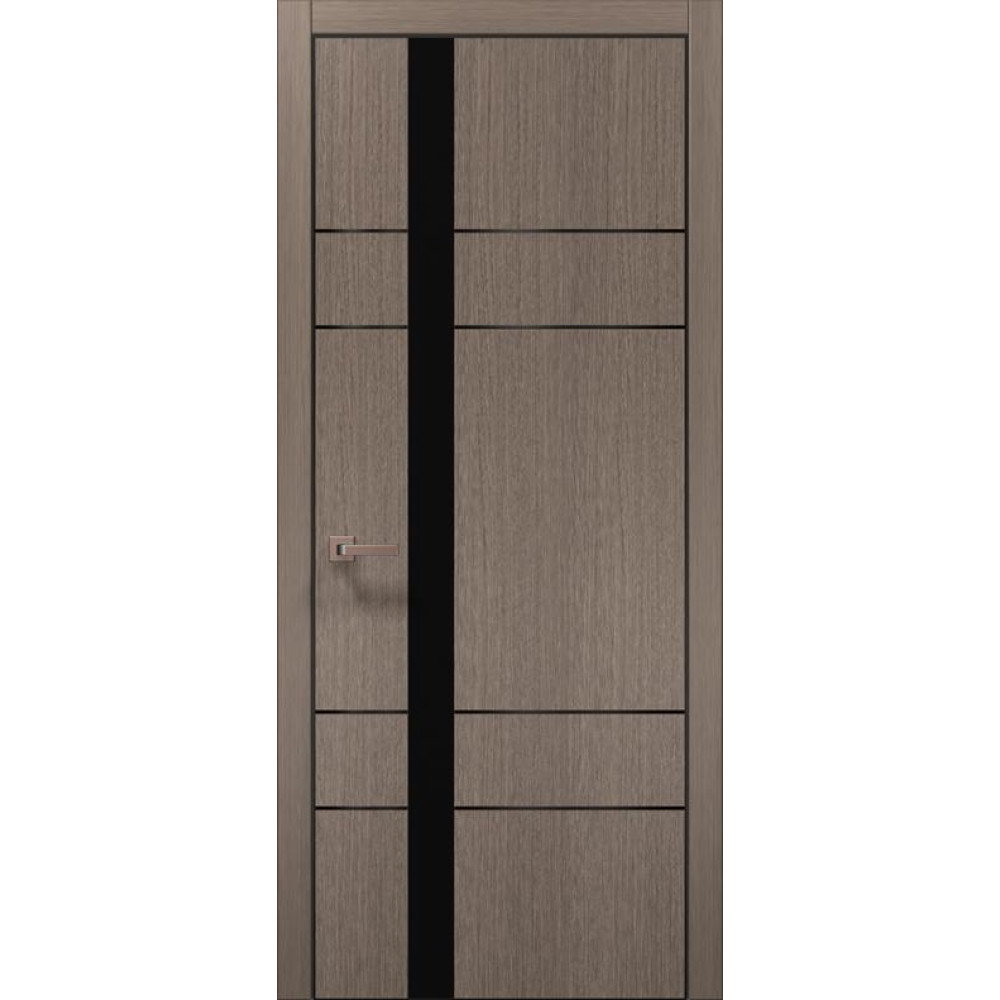 Двері Папа Карло Plato PL-10 Ч, кромка алюміній чорний