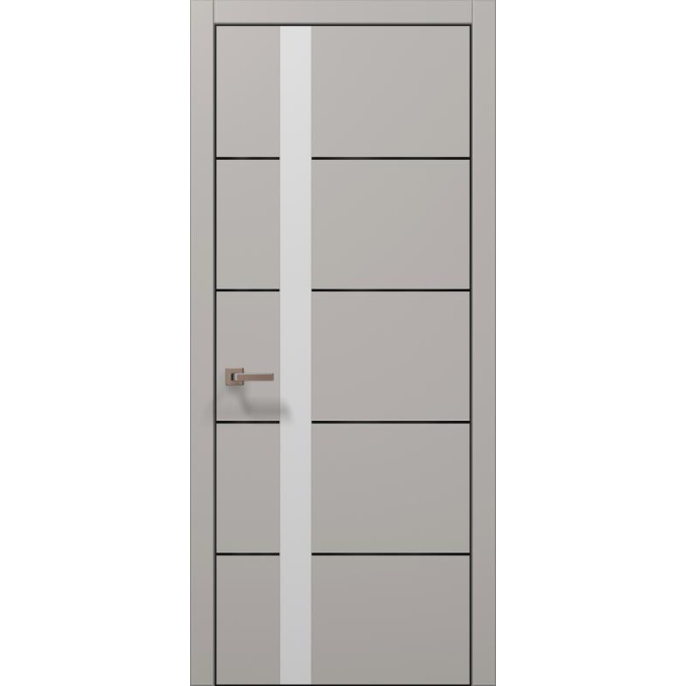 Двері Папа Карло Plato PL-12 Ч, кромка алюміній чорний