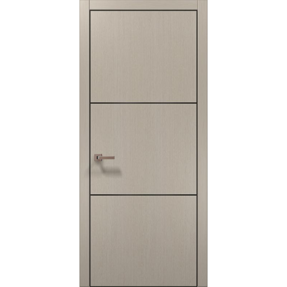 Двері Папа Карло Plato PL-23 Ч, кромка алюміній чорний