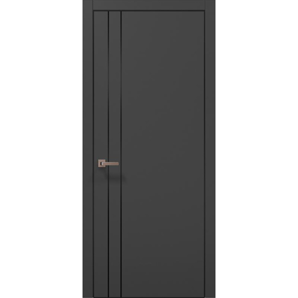 Двері Папа Карло Plato PL-24 Ч, кромка алюміній чорний