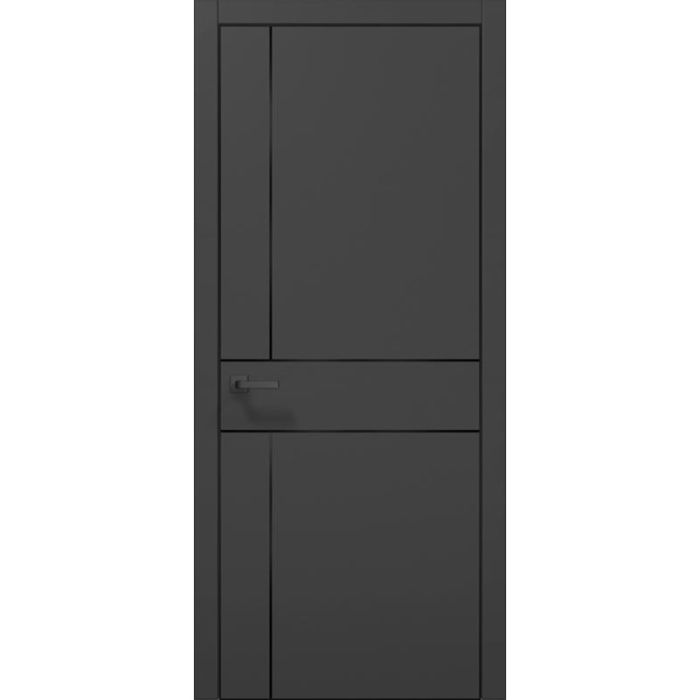 Двері Папа Карло Plato PL-33 Ч, кромка алюміній чорний