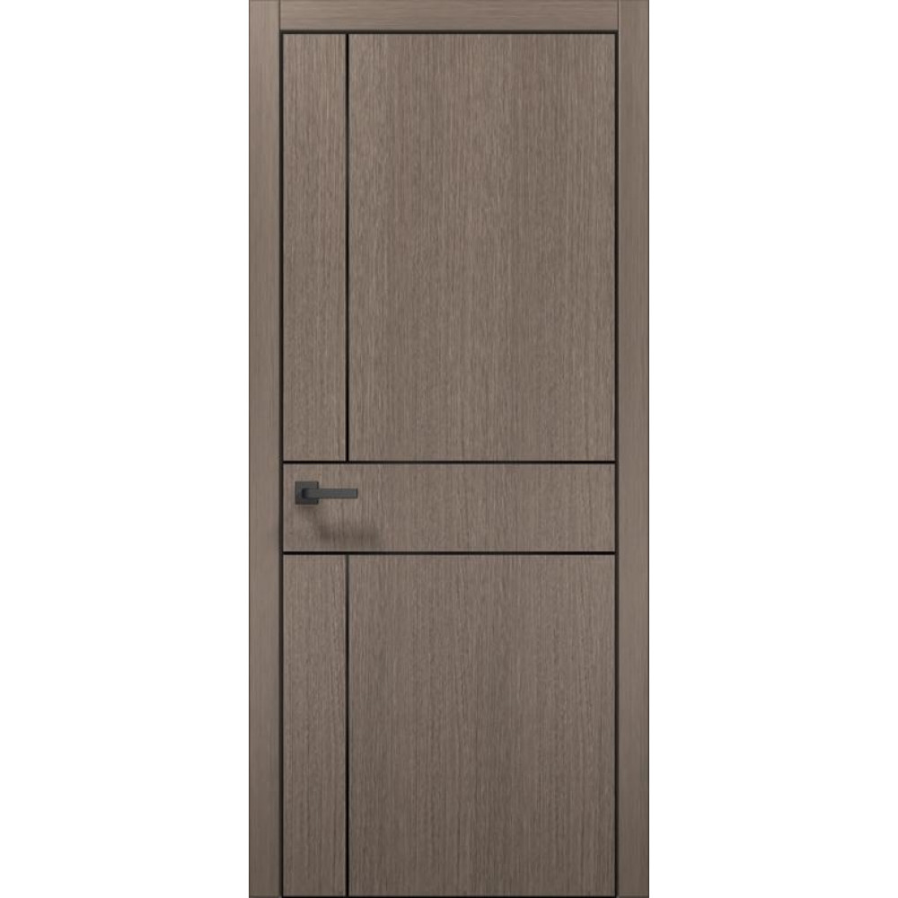 Двері Папа Карло Plato PL-33 Ч, кромка алюміній чорний