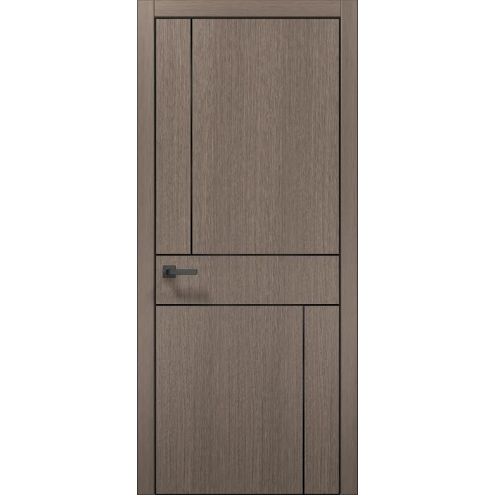 Двері Папа Карло Plato PL-34 Ч, кромка алюміній чорний