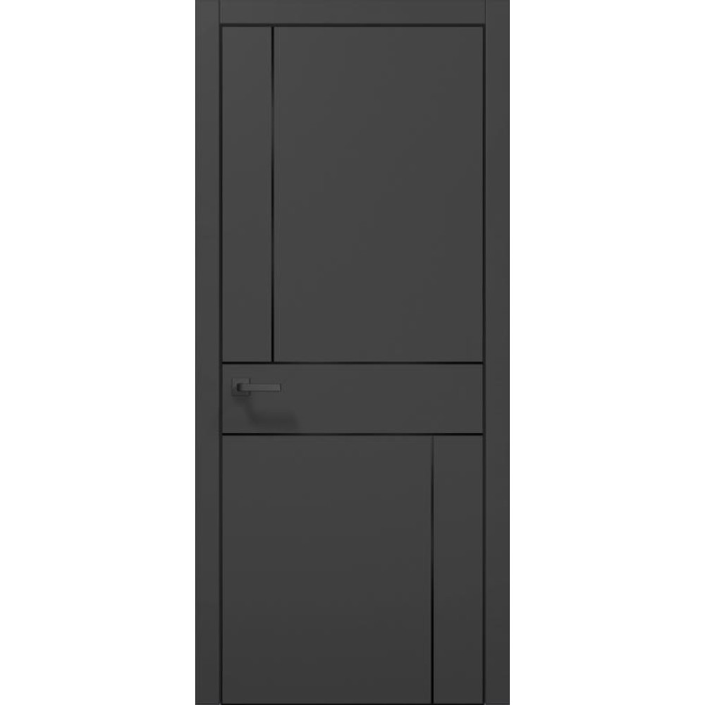 Двері Папа Карло Plato PL-34 Ч, кромка алюміній чорний