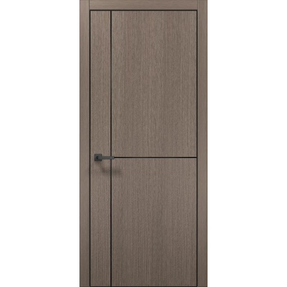 Двері Папа Карло Plato PL-35 Ч, кромка алюміній чорний