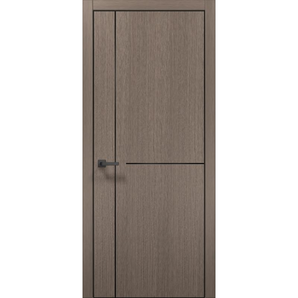 Двері Папа Карло Plato PL-36 Ч, кромка алюміній чорний