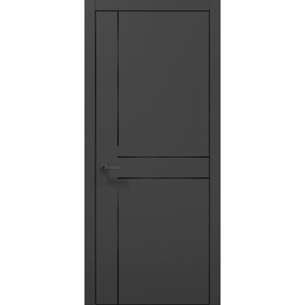 Двері Папа Карло Plato PL-37 Ч, кромка алюміній чорний