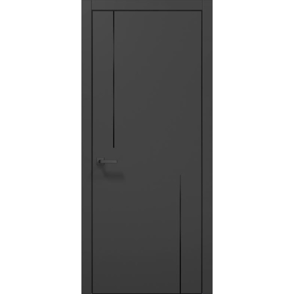 Двері Папа Карло Plato PL-39 Ч, кромка алюміній чорний