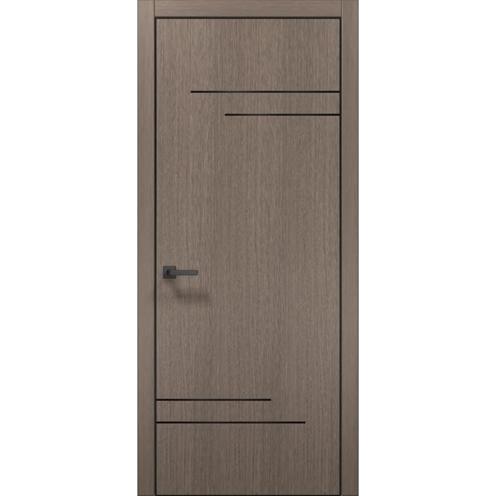Двері Папа Карло Plato PL-42 Ч, кромка алюміній чорний