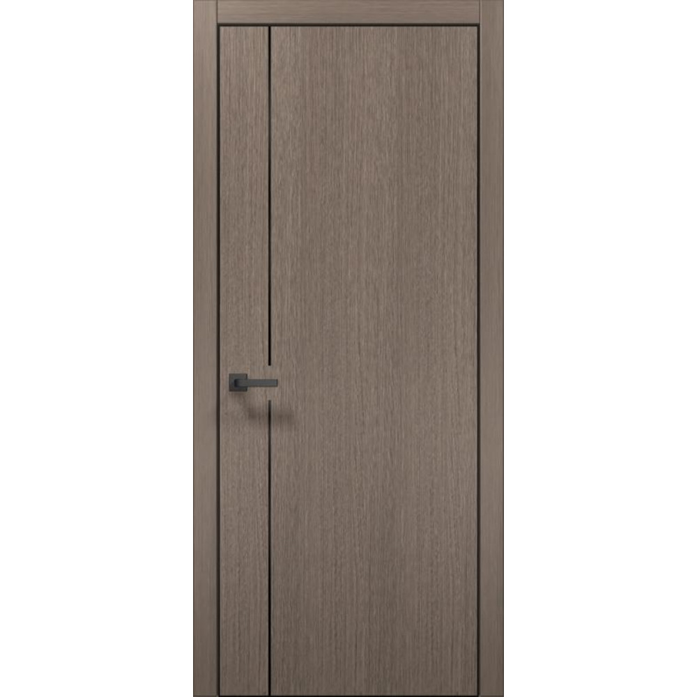 Двері Папа Карло Plato PL-44 Ч, кромка алюміній чорний