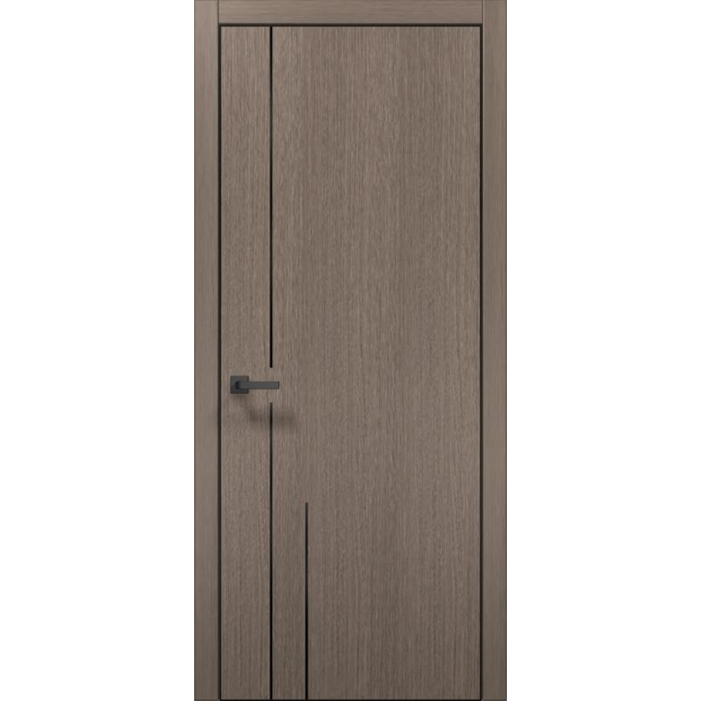 Двері Папа Карло Plato PL-45 Ч, кромка алюміній чорний