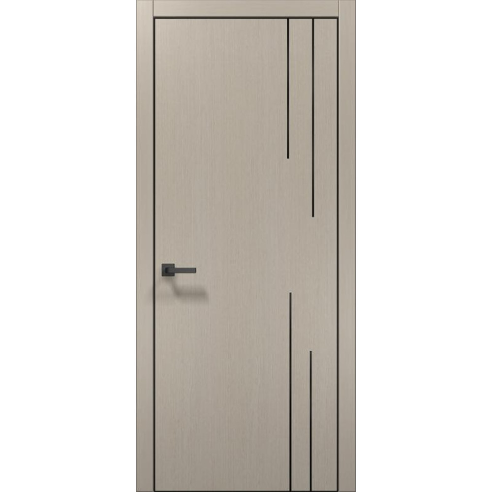 Двері Папа Карло Plato PL-50 Ч, кромка алюміній чорний