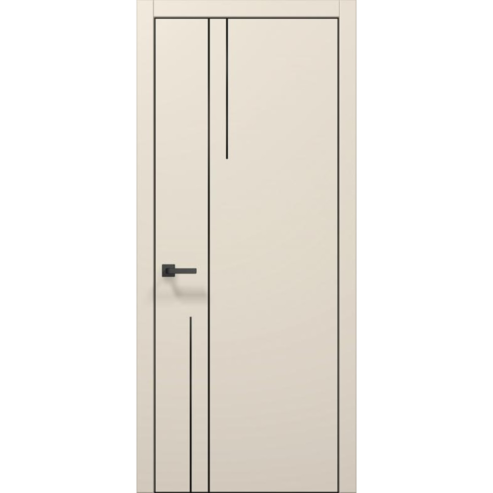 Двері Папа Карло Plato PL-51 Ч, кромка алюміній чорний