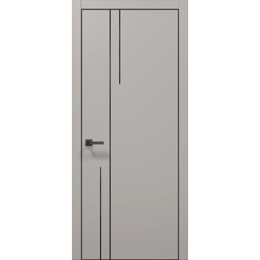 Двері Папа Карло Plato PL-51 Ч, кромка алюміній чорний