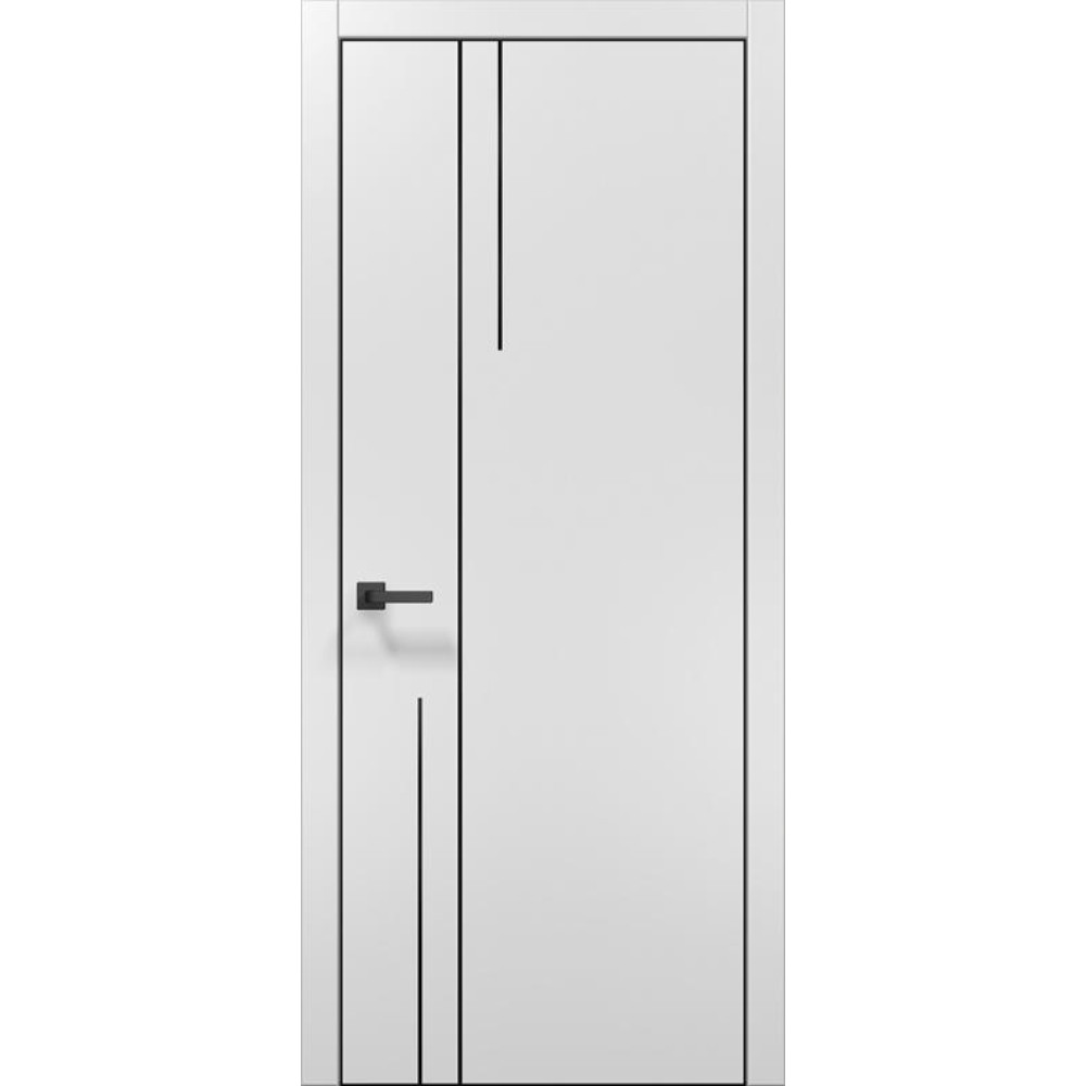 Двері Папа Карло Plato PL-51 Ч, кромка алюміній чорний