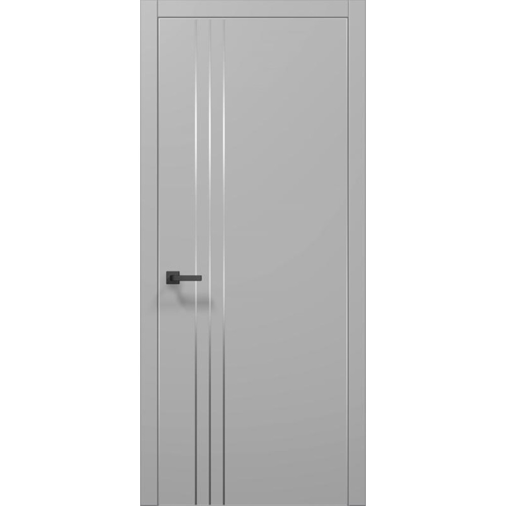 Двері Папа Карло Plato PL-52 С, кромка алюміній срібло