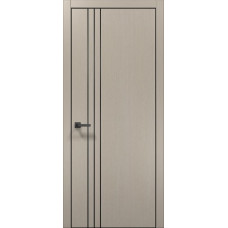 Двері Папа Карло Plato PL-52 Ч, кромка алюміній чорний