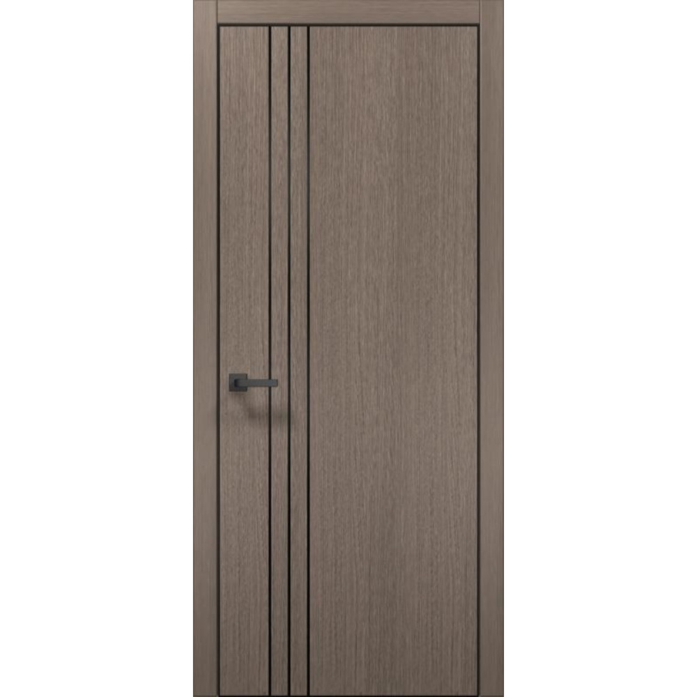 Двері Папа Карло Plato PL-52 Ч, кромка алюміній чорний