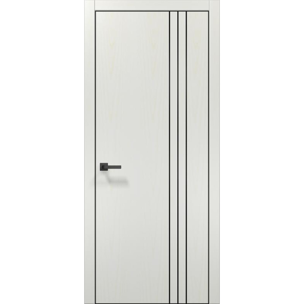 Двері Папа Карло Plato PL-53 Ч, кромка алюміній чорний