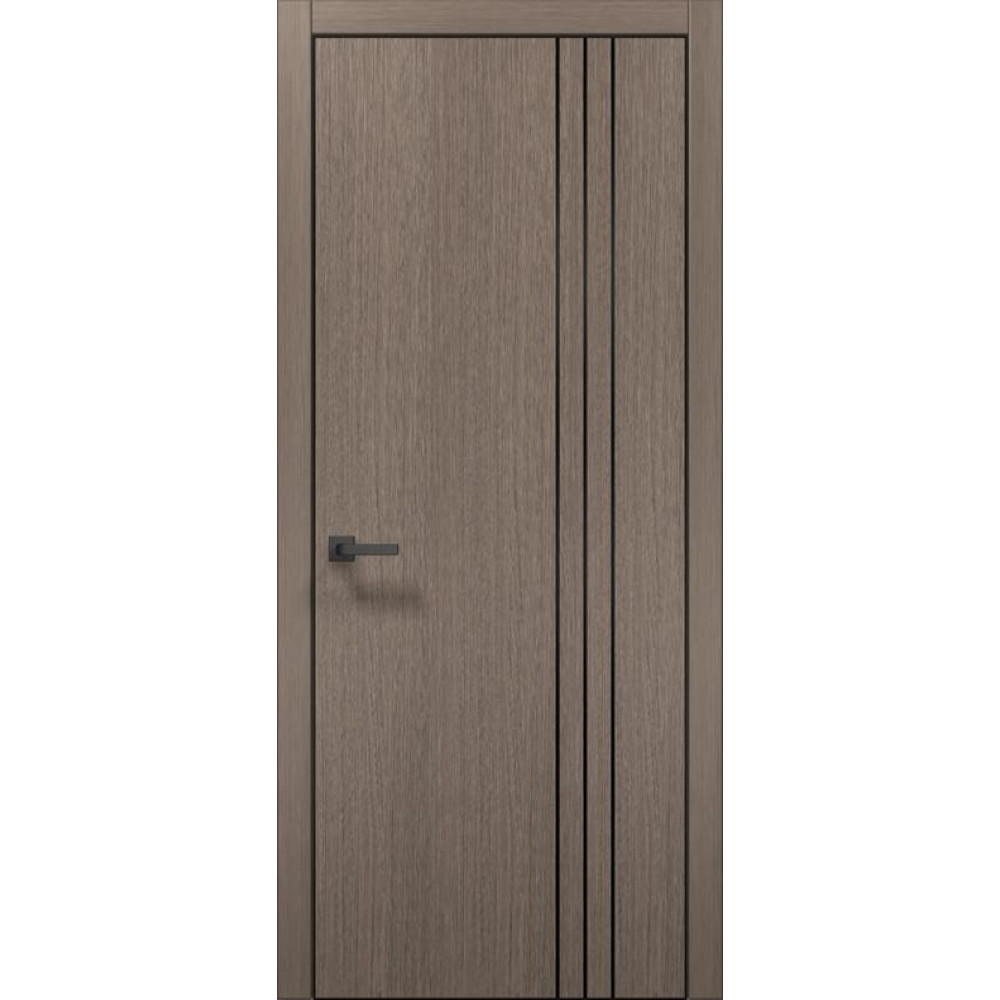Двері Папа Карло Plato PL-53 Ч, кромка алюміній чорний