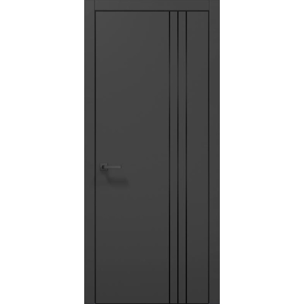 Двері Папа Карло Plato PL-53 Ч, кромка алюміній чорний