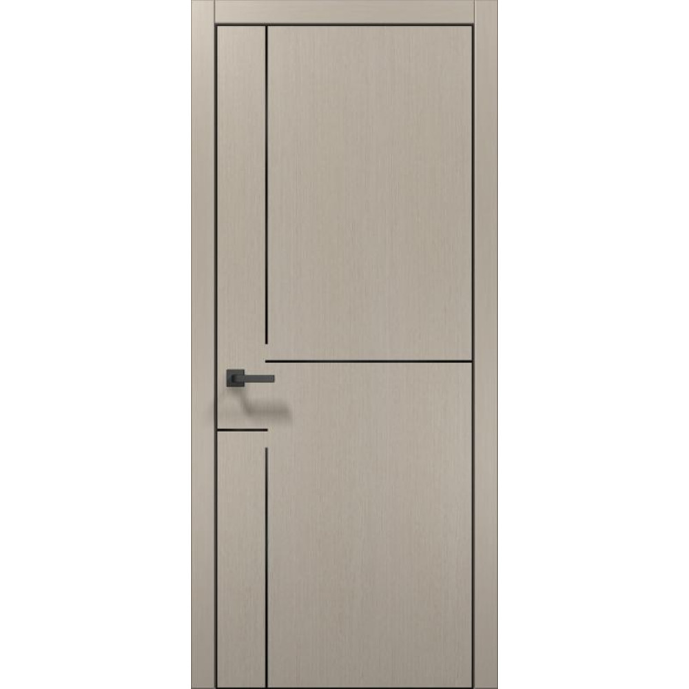 Двері Папа Карло Plato PL-54 Ч, кромка алюміній чорний