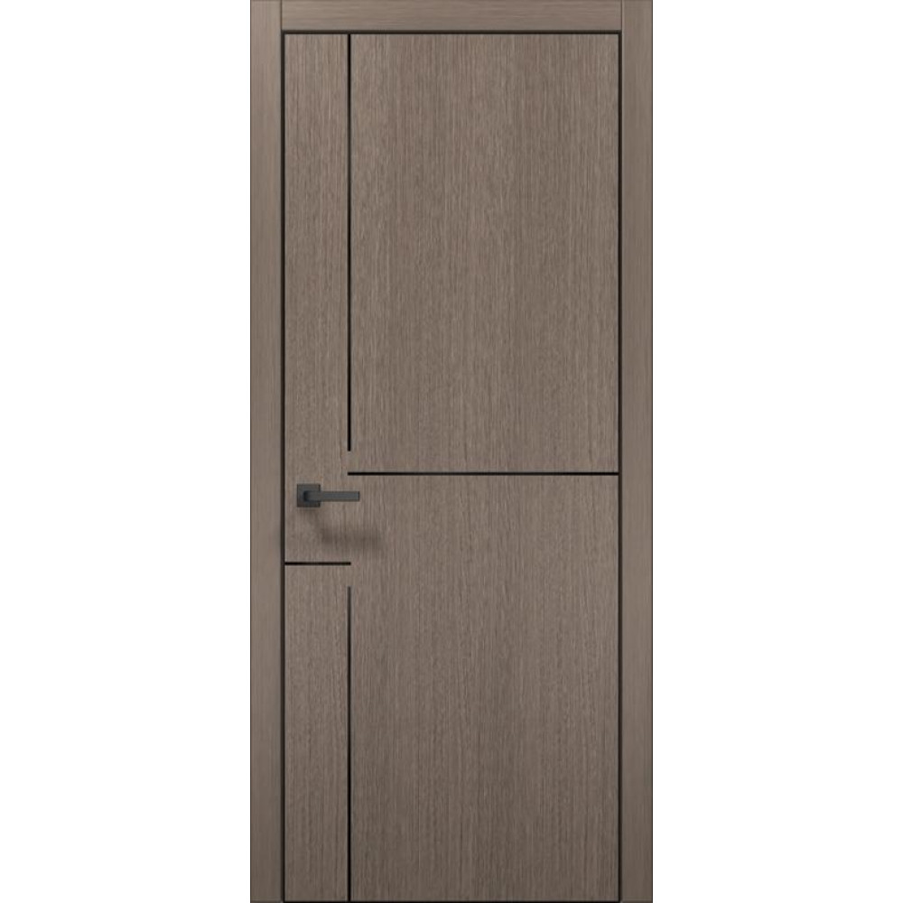 Двері Папа Карло Plato PL-54 Ч, кромка алюміній чорний