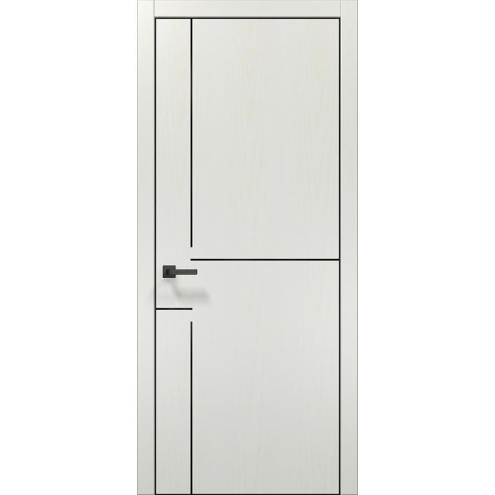 Двері Папа Карло Plato PL-55 Ч, кромка алюміній чорний