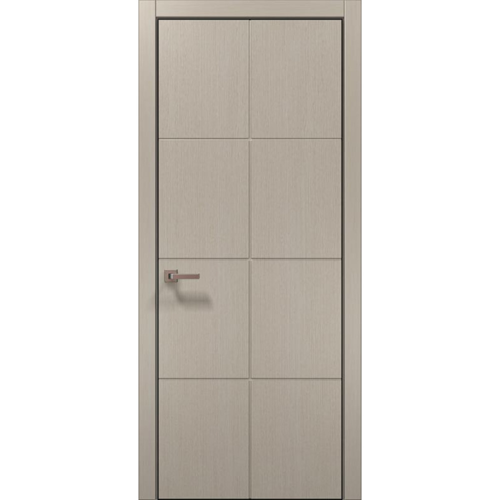 Двері Папа Карло Style ST-06 Ч, кромка алюміній чорний