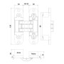 Петля прихована Otlav Invisacta 40-IN305120 3D, 2 шт.