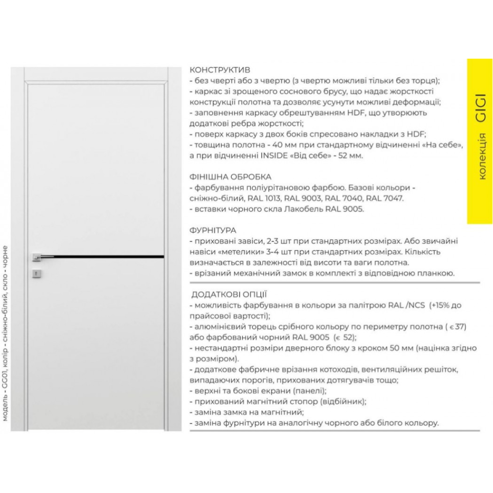 Двері DOORIS GG01