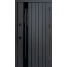 Вхідні двері Qdoors Стріт 3K Арт RAL 8019