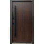 Вхідні двері Qdoors Стріт 3K Елегант RAL 8019, МДФ дуб темний