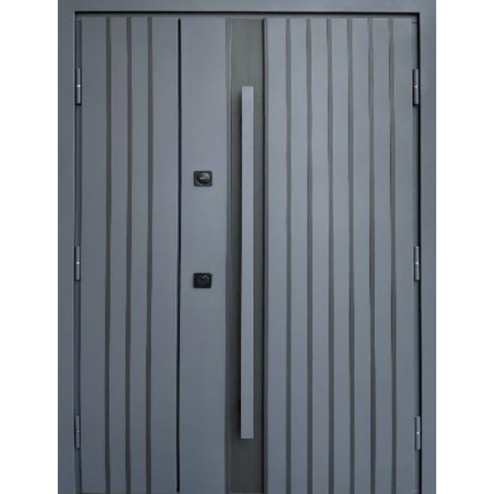 Вхідні двері Qdoors Strong Айрон антрацит пісок/білий атлас для вулиці, 1200 мм