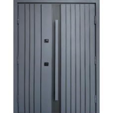 Вхідні двері Qdoors Strong Айрон антрацит пісок/білий атлас для вулиці, 1200 мм