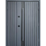 Вхідні двері Qdoors Strong Айрон антрацит пісок/білий атлас для вулиці, 1200 мм