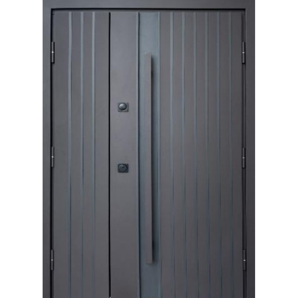 Вхідні двері Qdoors Strong Айрон коричневий пісок/білий атлас для вулиці, 1200 мм