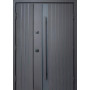 Вхідні двері Qdoors Strong Айрон коричневий пісок/білий атлас для вулиці, 1200 мм