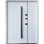 Вхідні двері Qdoors Strong Айрон коричневий пісок/білий атлас для вулиці, 1200 мм