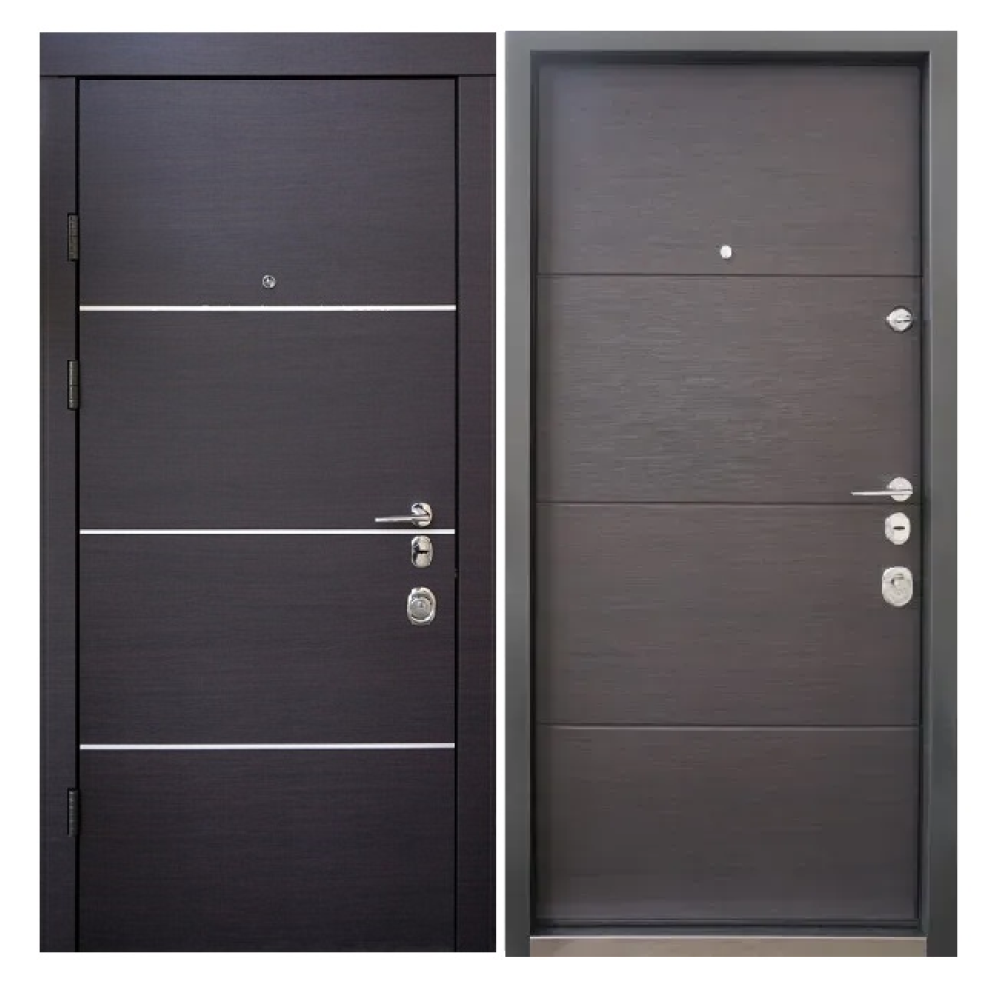 Вхідні двері Qdoors Авангард Горизонт AL венге для квартири