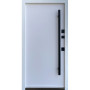 Вхідні двері Qdoors Стріт 3K Арт RAL 8019, МДФ біла шагрень