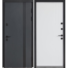 Вхідні двері БУЛАТ КОТЕДЖ модель 710/265 Metalic Anthracite/білий атласний вулична Вхідні двері БУЛАТ КОТЕДЖ модель 710/265 Metalic Anthracite/білий атласний вулична