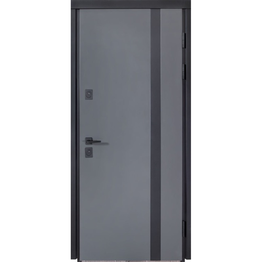Вхідні двері БУЛАТ КОТЕДЖ модель 710/265 Metalic Anthracite/Титан вулична 